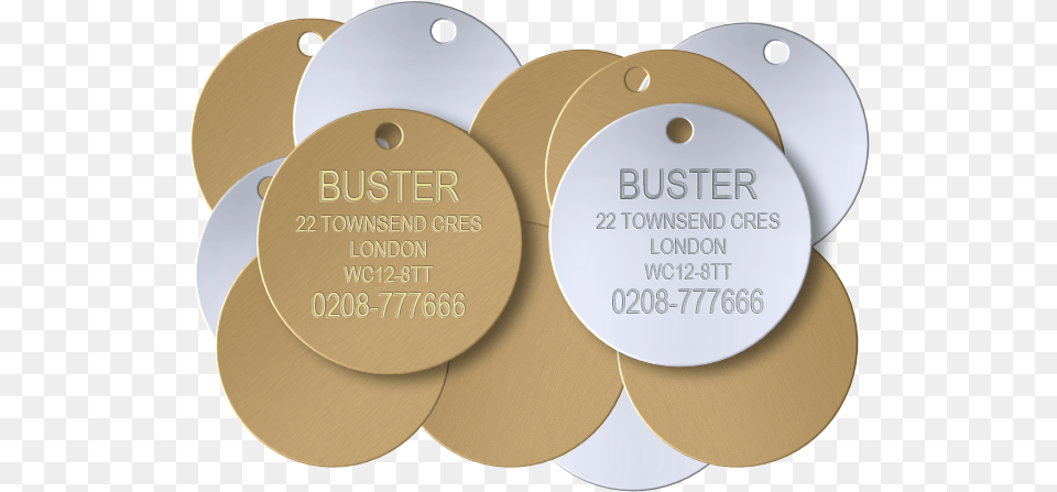 Dog Id Tags Circle, Bronze, Disk, Gold Free Png