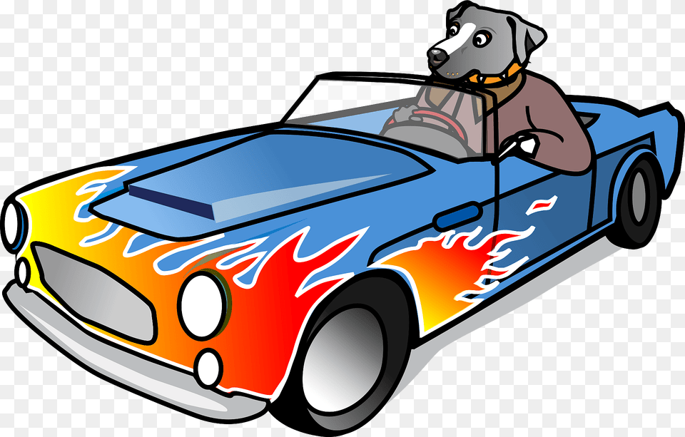 Dog In Sportcar Clipart, Car, Sports Car, Transportation, Vehicle Free Png Download