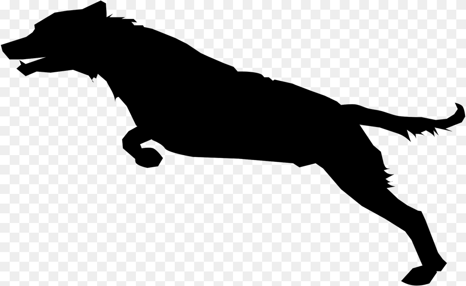 Dog Jumping Silhouette, Animal, Mammal, Person, Panther Free Png Download