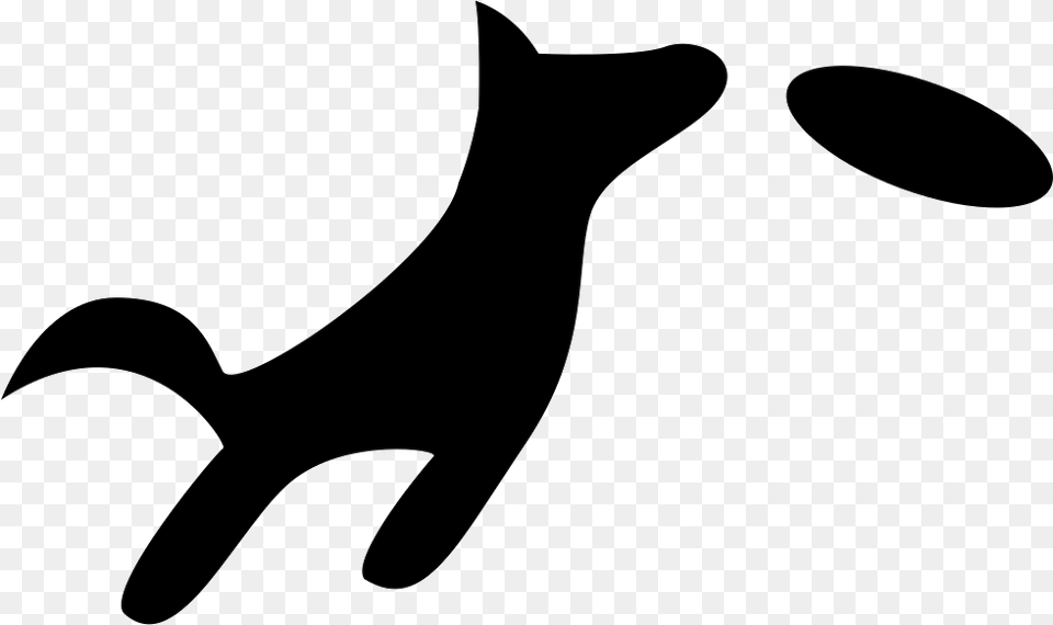 Dog Jumping To Catch A Disc Dog Jumping Clip Art, Silhouette, Stencil, Toy, Animal Free Png