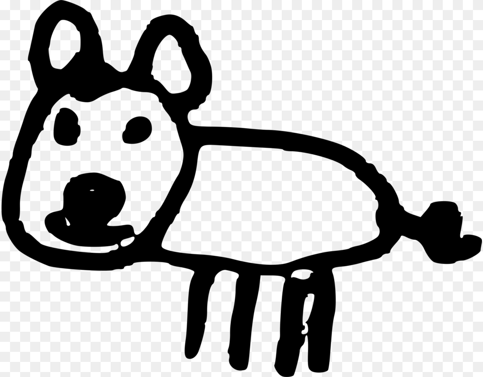 Dog Large White Pig Guinea Pig Horse Black And White, Gray Png