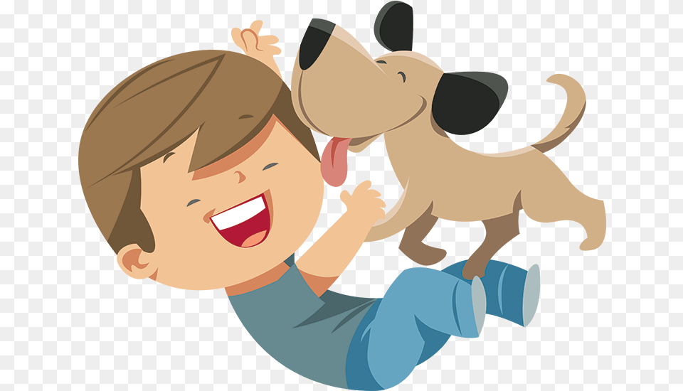 Dog Licking Boy Clipart, Baby, Person, Face, Head Png