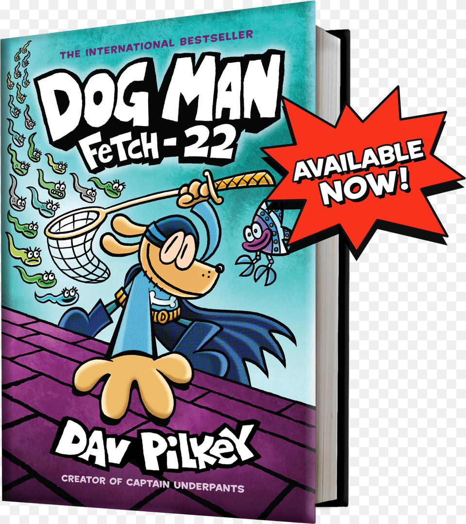 Dog Man Fetch, Book, Comics, Publication, Baby Png