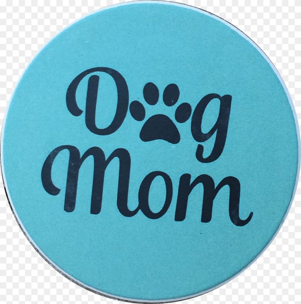 Dog Mom Paw Print Auto Car Coaster Absorbent Stone Drink Coaster, Home Decor, Text, Oval, Symbol Free Transparent Png