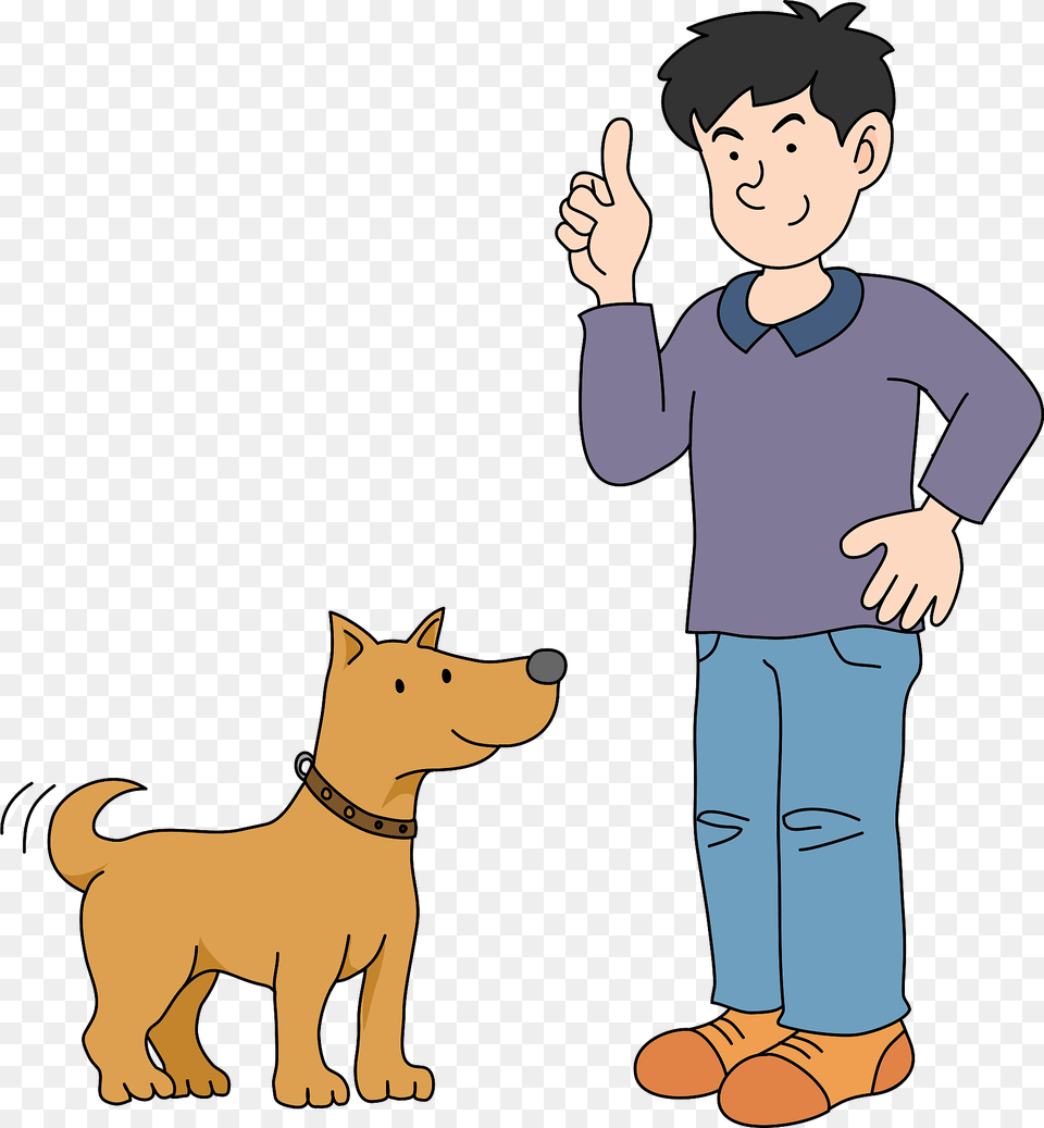Dog Owner And Dog Clipart, Baby, Person, Clothing, Pants Png Image