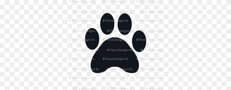 Dog Paw Black And White Silhouette Foot Print Of Tiger Free Png Download