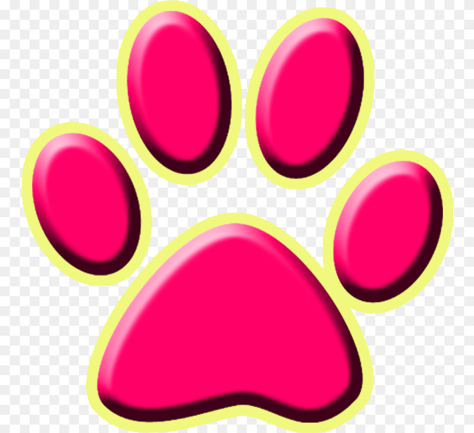 Dog Paw Cat Silhouette Printing Cat Paw Print, Purple, Flower, Food, Petal Free Png Download