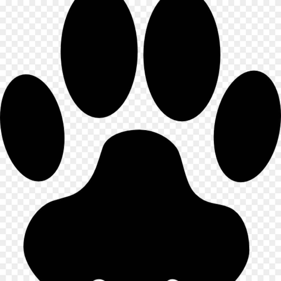 Dog Paw Clip Art, Gray Png Image