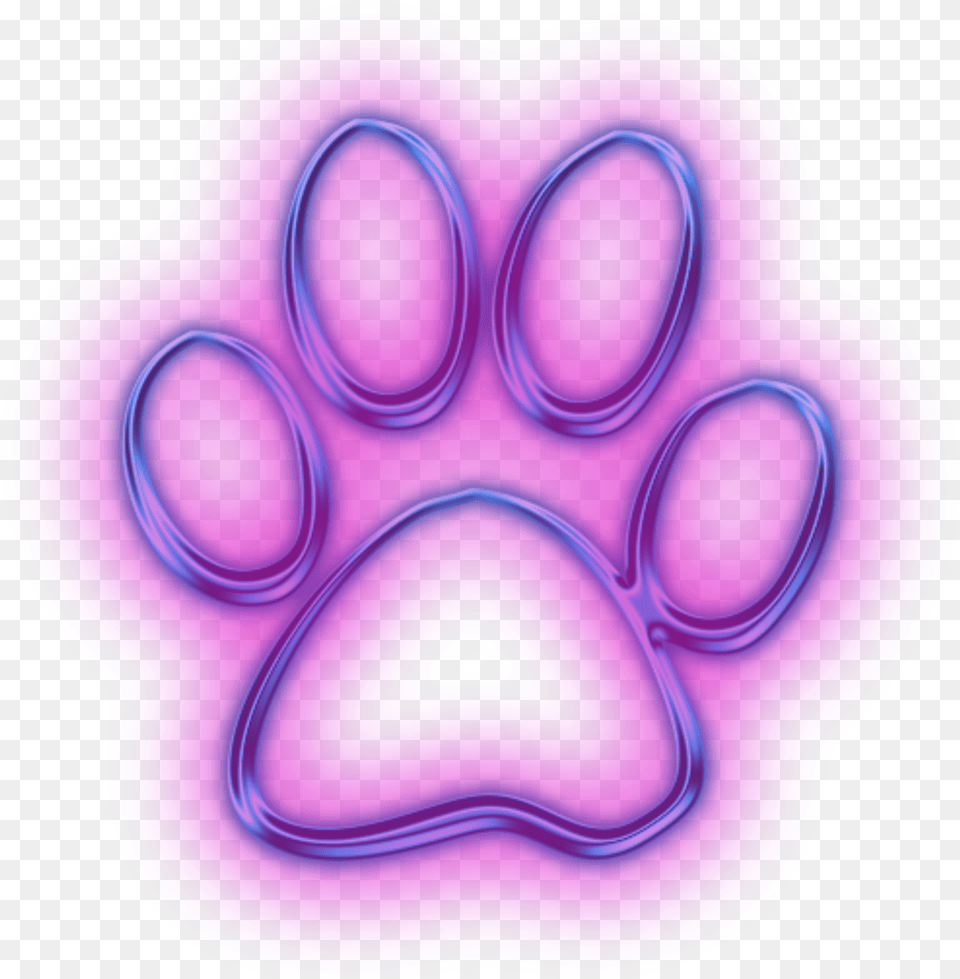 Dog Paw Clipart Purple Cat Paw Print, Light, Pattern, Accessories Png Image