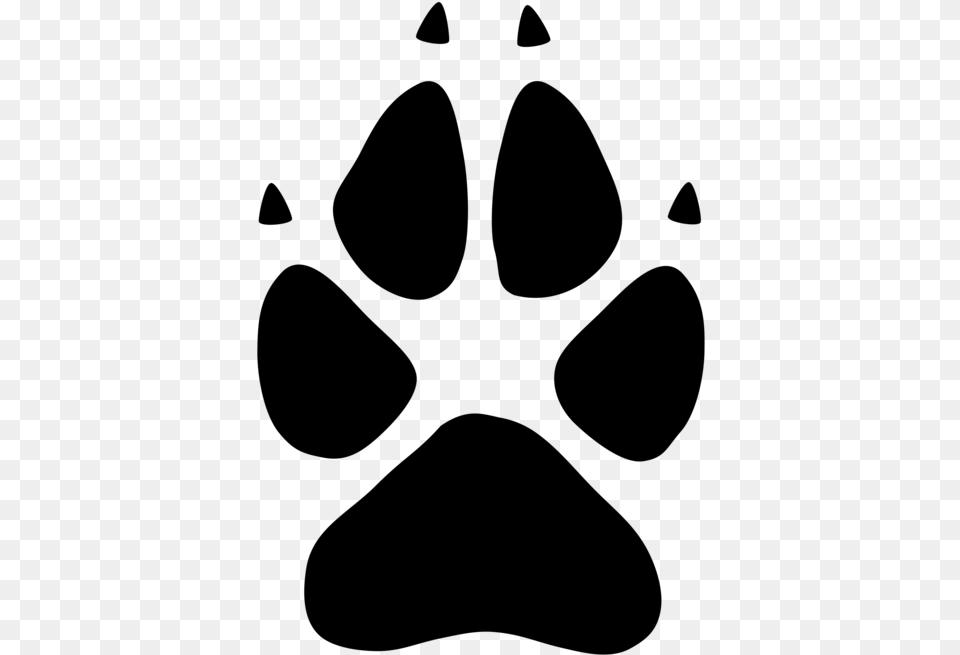 Dog Paw Icon, Gray Free Png