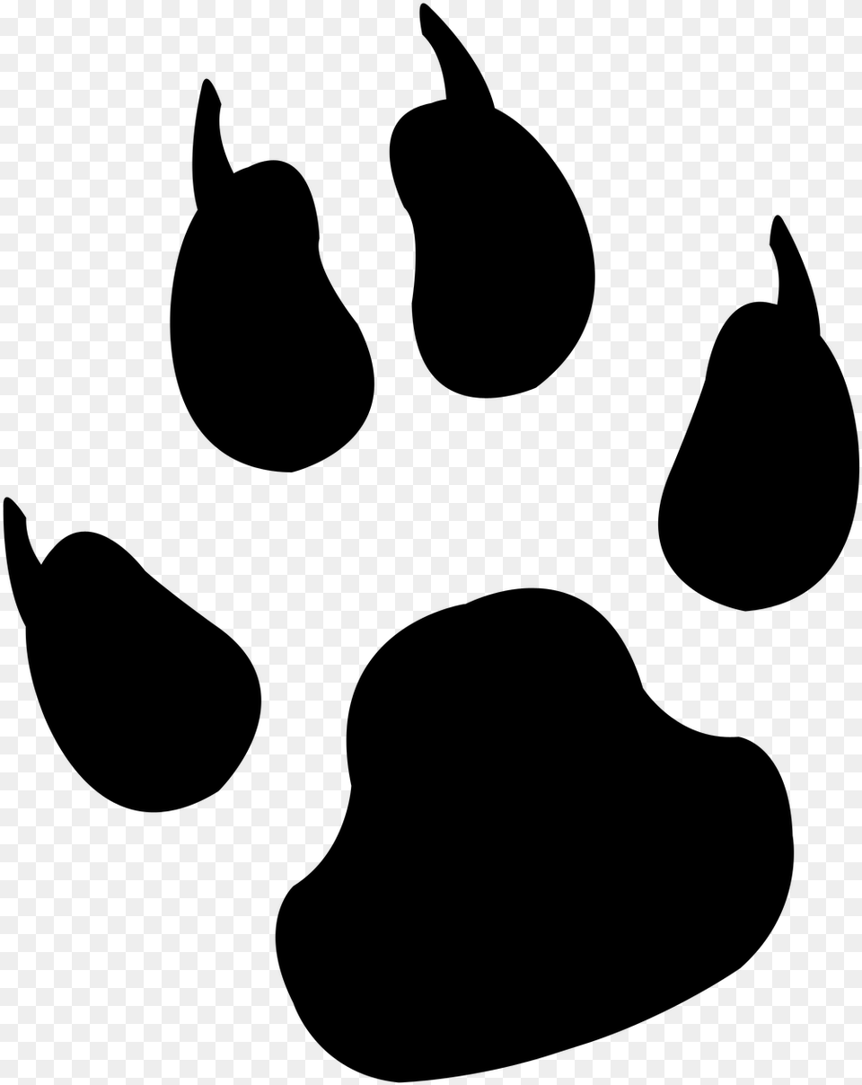 Dog Paw Print, Gray Free Transparent Png