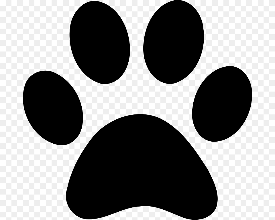 Dog Paw Print Clip Art, Gray Free Transparent Png