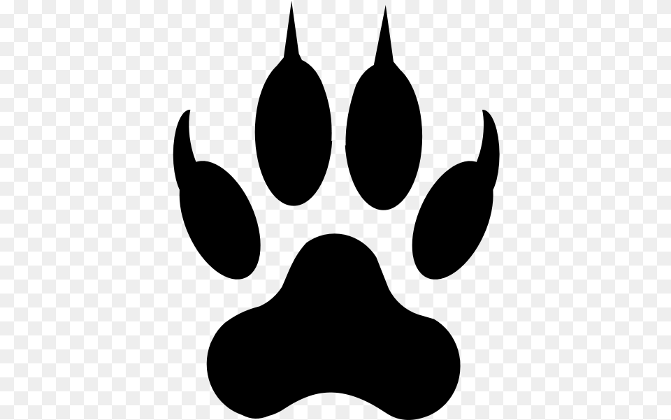 Dog Paw Print Outline Footprint Of Lion, Gray Free Transparent Png