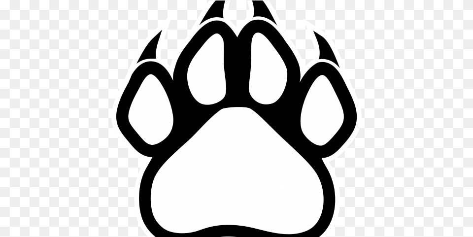 Dog Paw Print Outline Wolf Paw Clipart, Electronics, Hardware, Stencil, Hook Free Png
