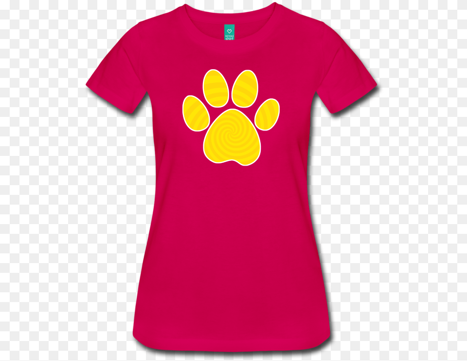 Dog Paw Print Yellow Spiral T Shirt Active Shirt, Clothing, T-shirt, Applique, Pattern Free Transparent Png