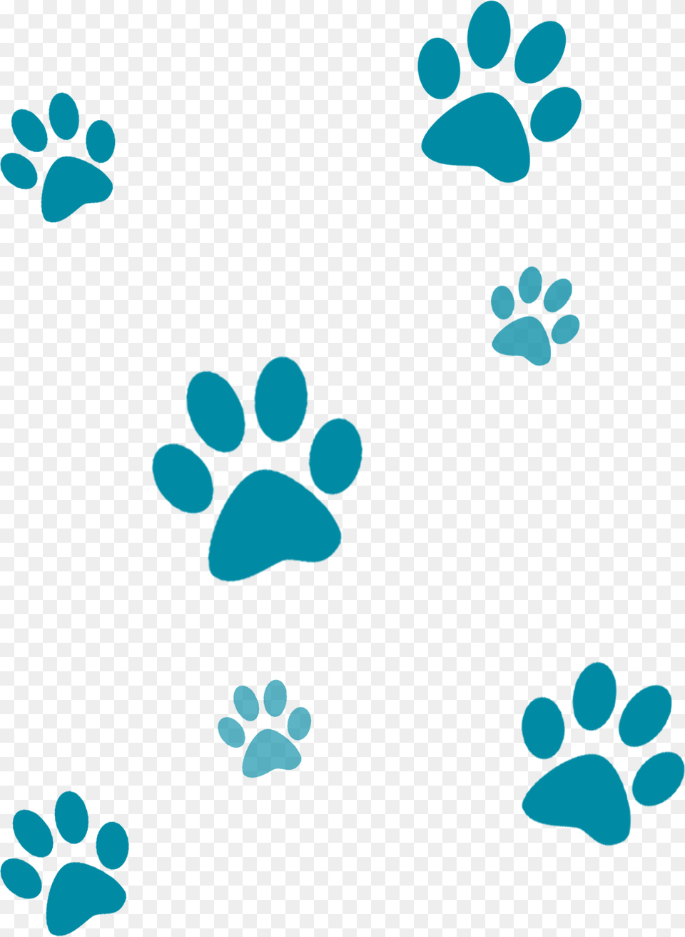 Dog Paw Prints Teal Paw Prints Background Free Transparent Png