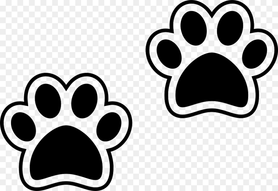 Dog Pawprints Icon Download, Stencil, Electronics, Hardware, Animal Free Transparent Png