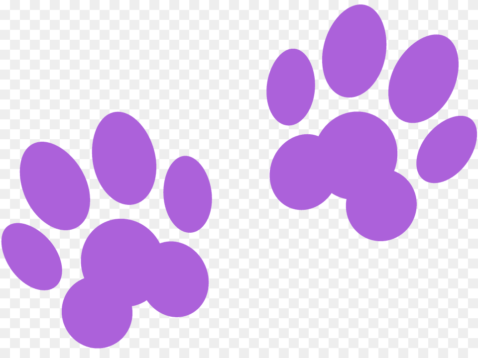 Dog Paws Silhouette, Purple Free Png