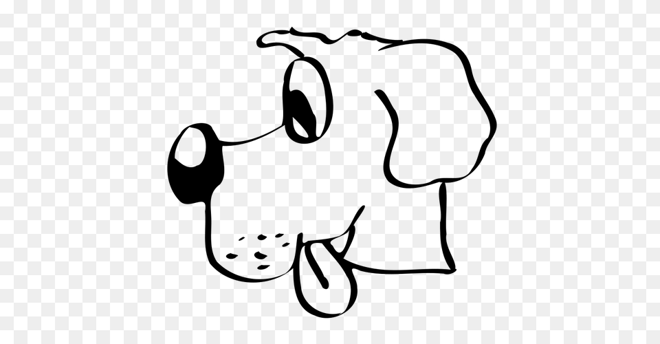 Dog Portrait Vector Drawing, Gray Free Transparent Png