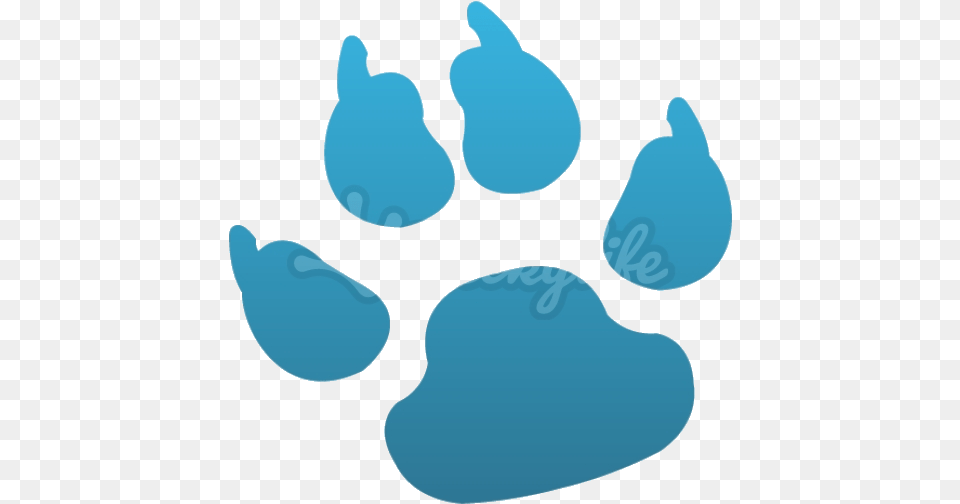 Dog Print Decal Blue Paw Clipart Transparent Jack Russell Paw Print, Cushion, Home Decor, Animal, Kangaroo Png Image