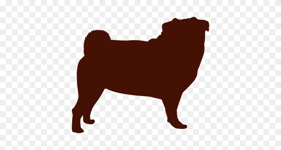Dog Pug Silhouette, Animal, Canine, Mammal, Pet Free Png Download