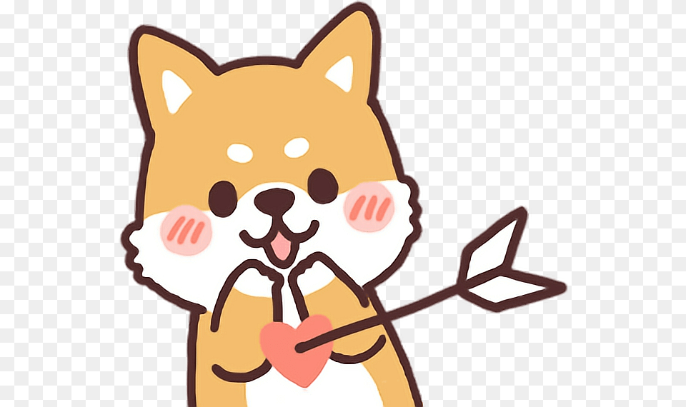 Dog Puppy Cute Love Aesthetic Kawaii Shiba Inu Cartoon, Cupid Free Transparent Png