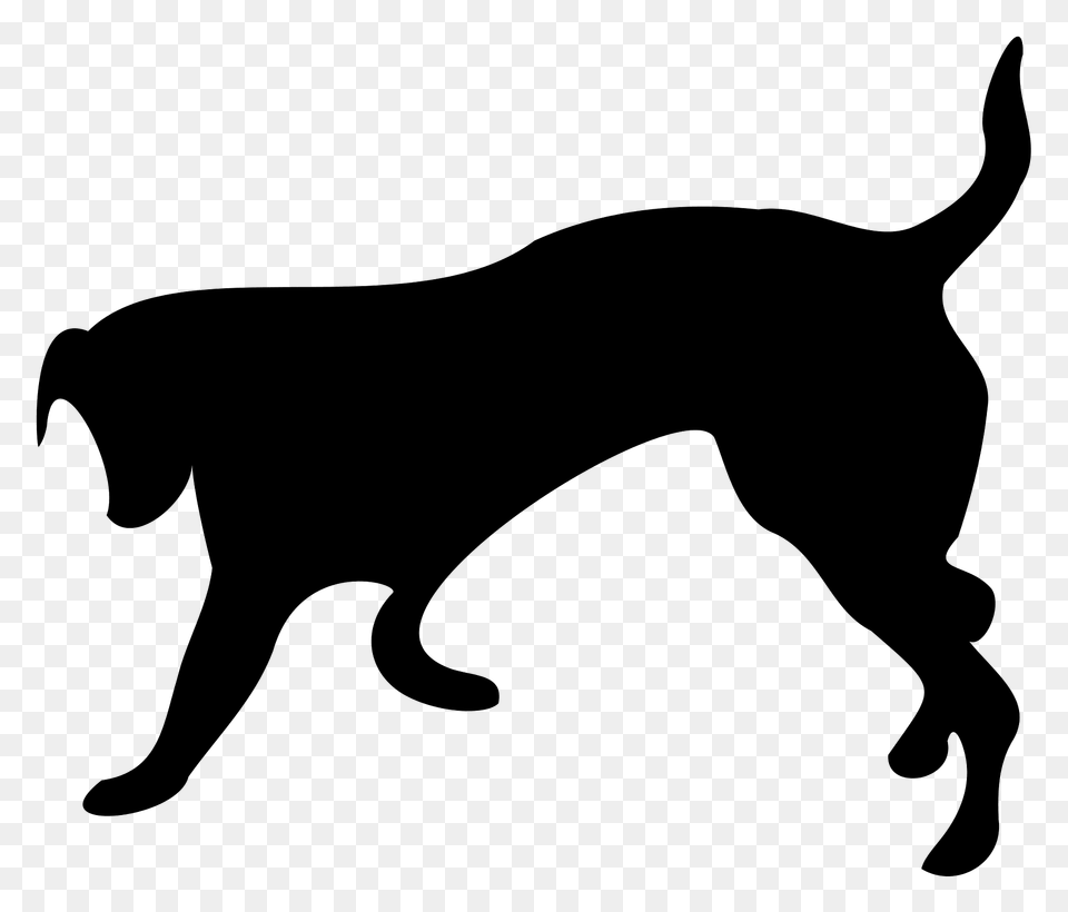 Dog Silhouette, Stencil, Animal, Canine, Mammal Png Image