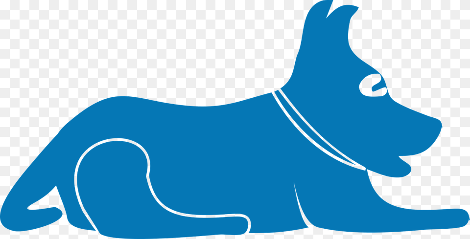 Dog Silhouette Clipart Blue, Animal, Pet, Mammal, Canine Png Image