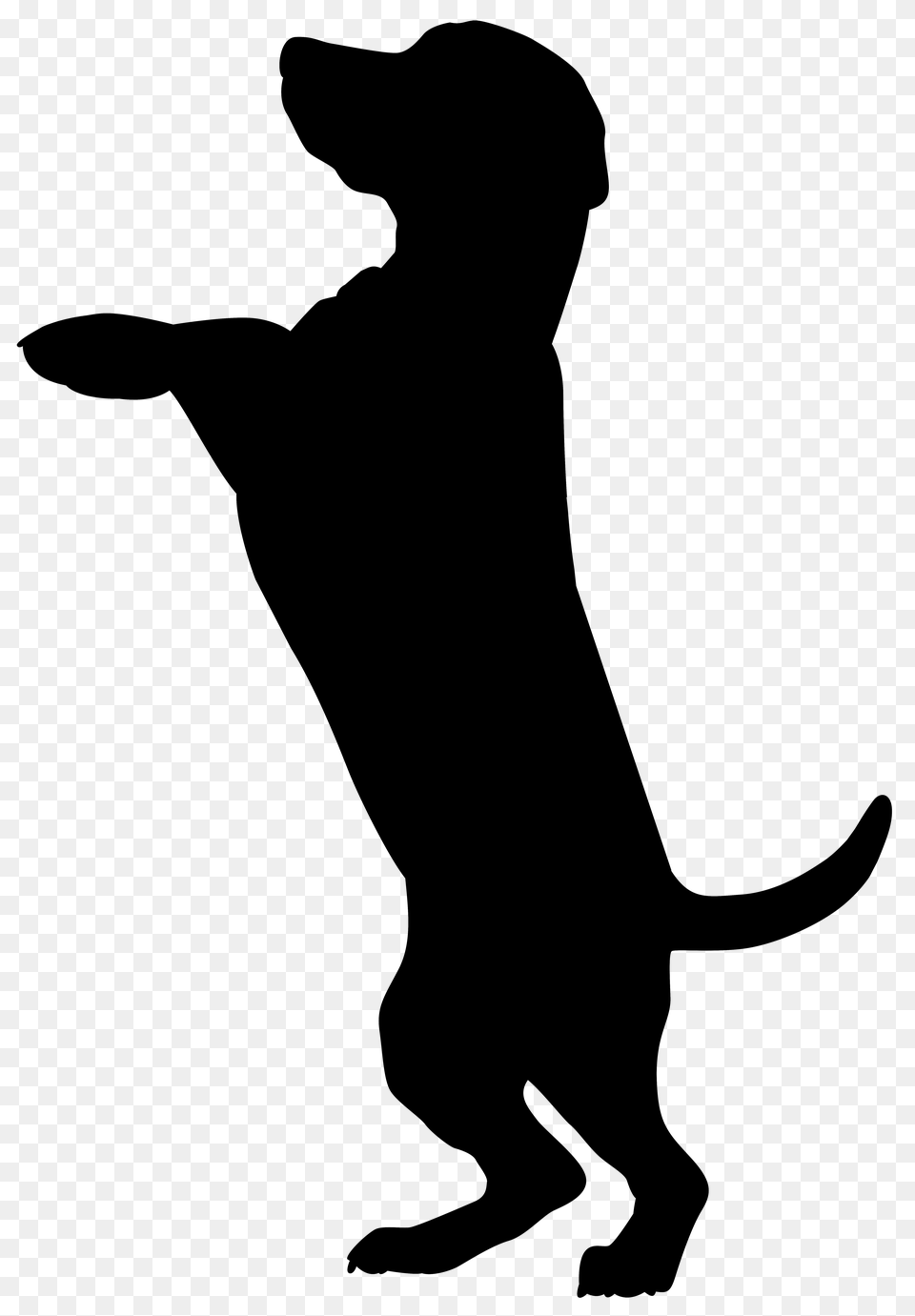 Dog Silhouette Cliparts, Gray Free Transparent Png