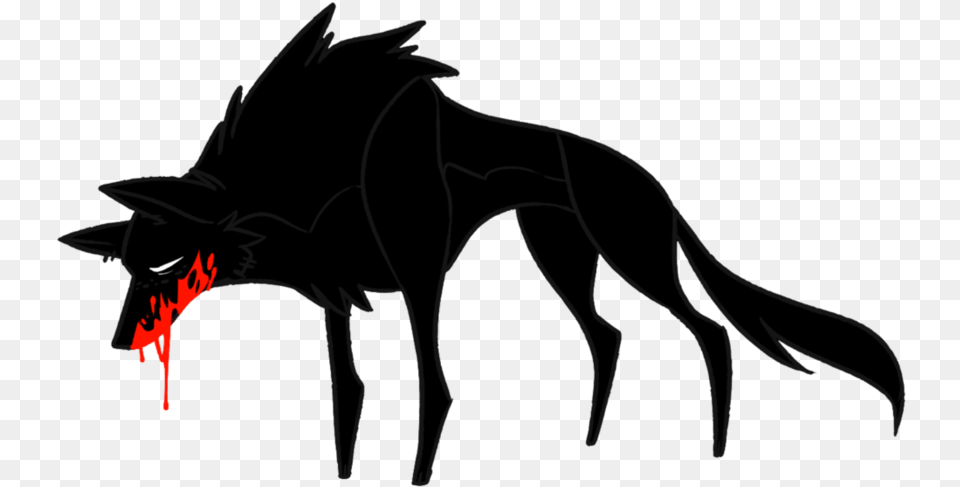 Dog Silhouette Snout Demon Demon Wolf Skull, Person Free Png Download