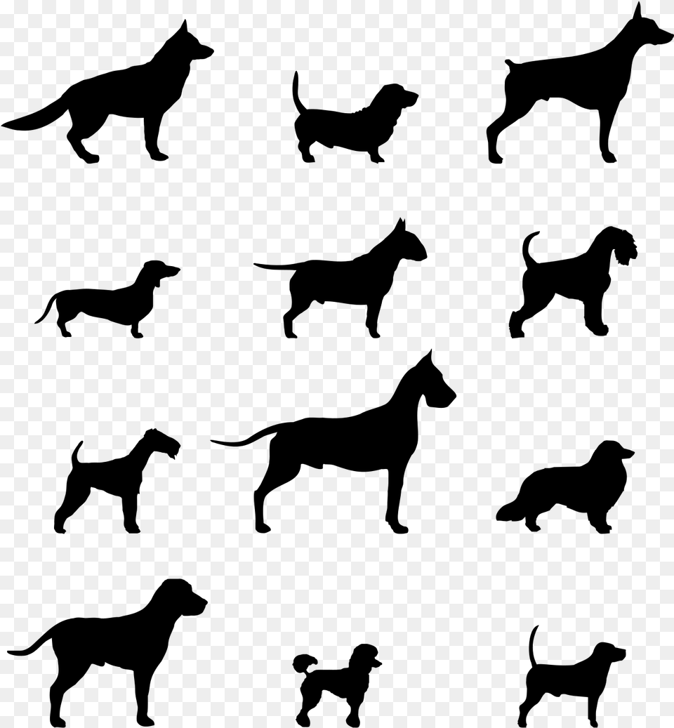 Dog Silhouette Svg, Gray Free Png Download
