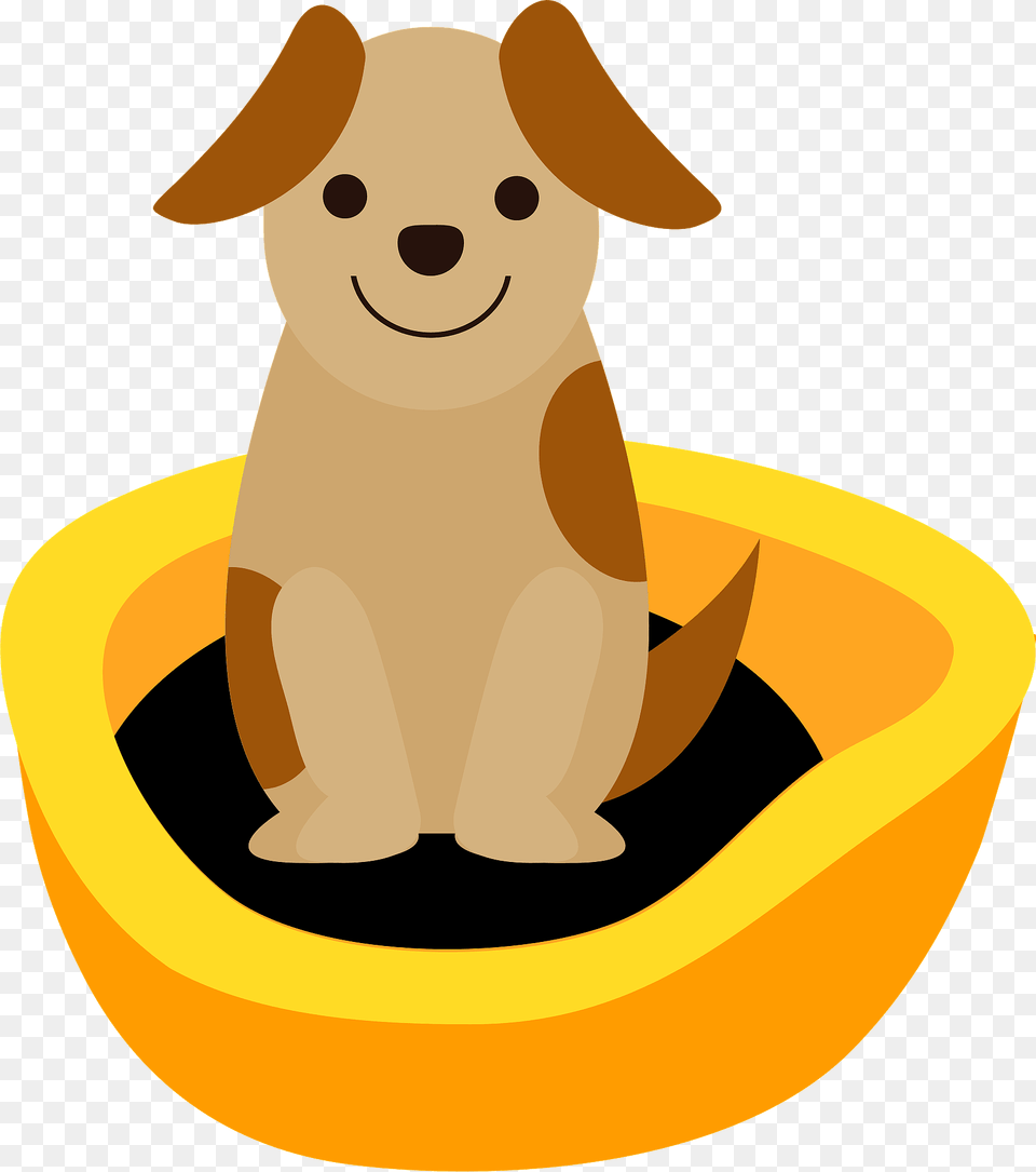 Dog Sitting In Its Bed Clipart, Winter, Snowman, Snow, Outdoors Free Transparent Png