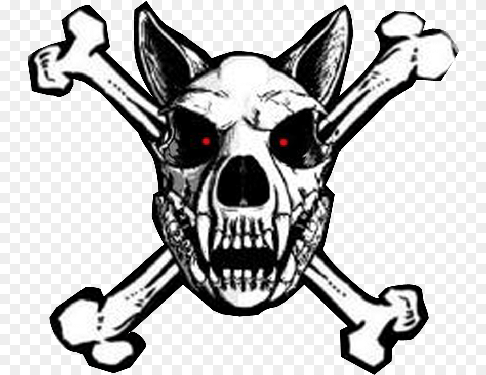 Dog Skull Vector At For Personal Use Dog Getdrawings K9 Skull And Crossbones, Stencil, Person, Emblem, Symbol Free Png Download