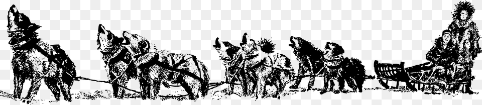 Dog Sled And Team Clip Arts Dog Sled Team Clipart, Gray Free Transparent Png