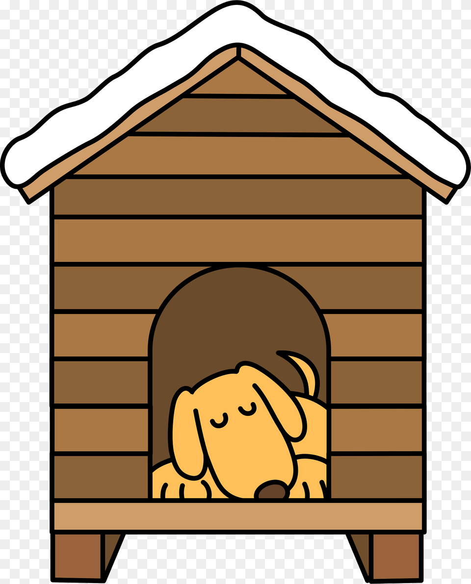 Dog Sleeping In The Dog House Clipart, Dog House, Den, Indoors, Kennel Free Transparent Png