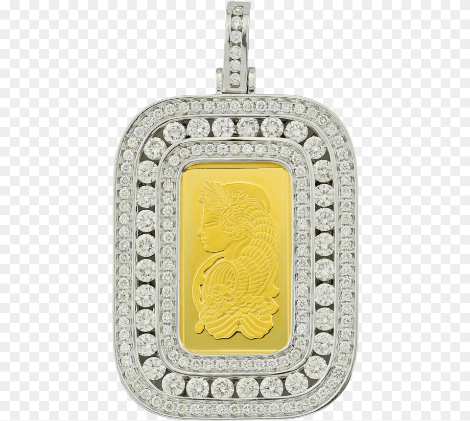 Dog Tag With Gold Bar Amp Diamonds, Accessories, Pendant, Jewelry, Gemstone Free Png Download