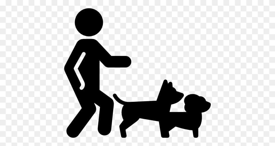 Dog Walker, Stencil, Silhouette, Person, Male Free Transparent Png
