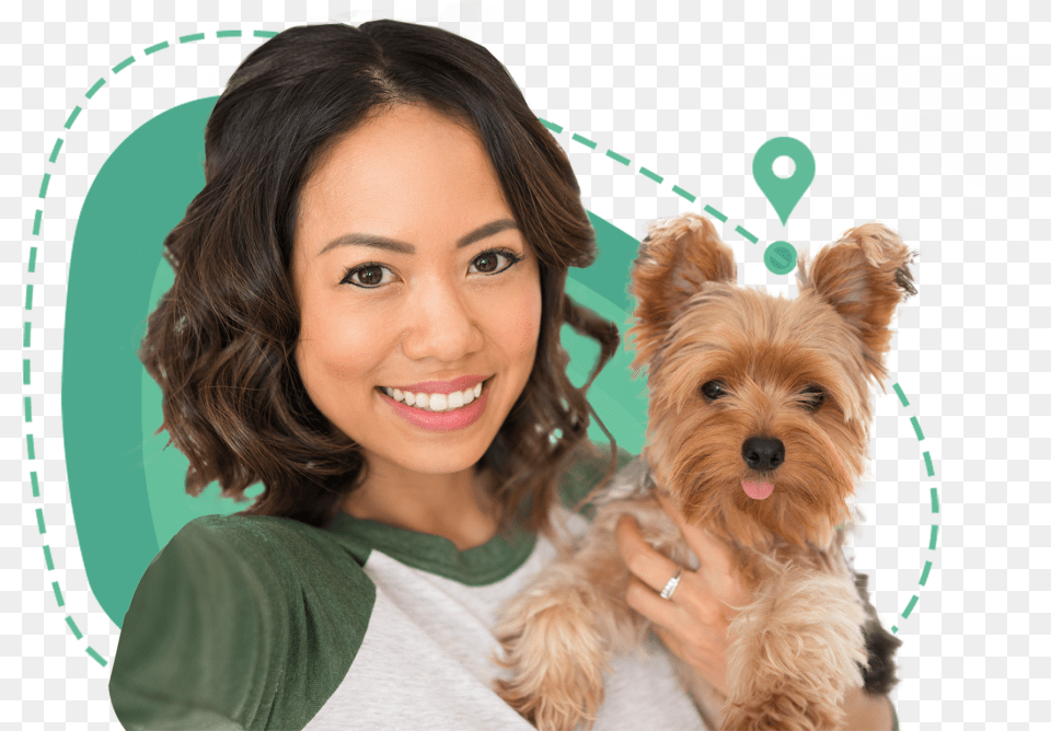 Dog Walker In Nyc Yorkshire Terrier, Adult, Person, Woman, Female Free Transparent Png