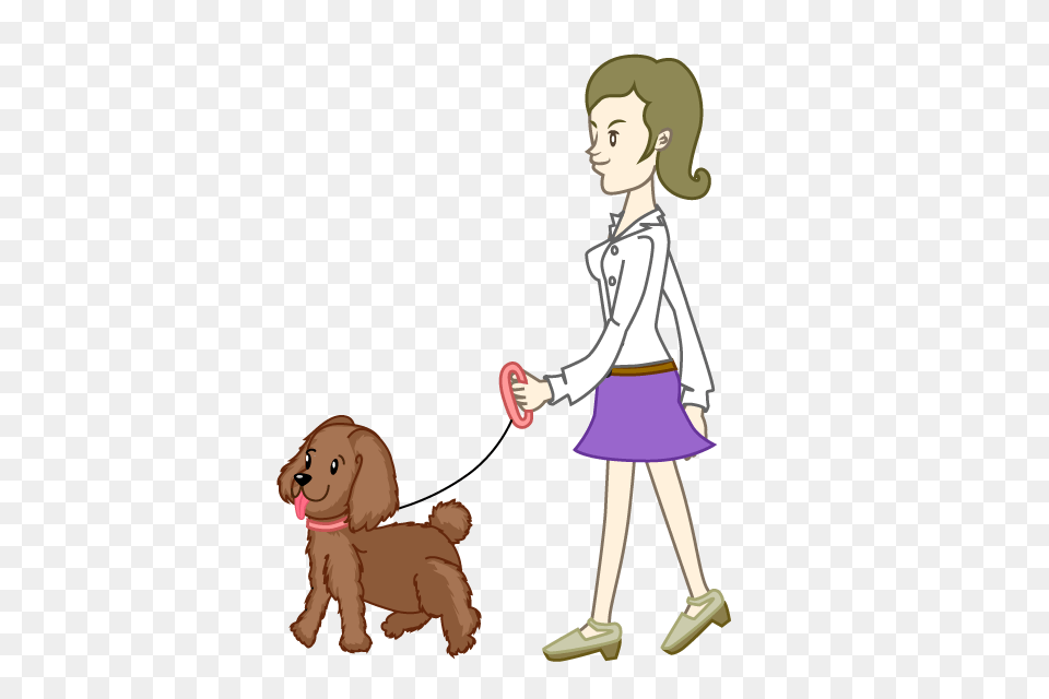 Dog Walking Cartoon Clipart Graphics, Person, Publication, Book, Comics Png Image