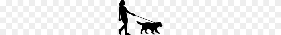 Dog Walking Clip Art, Gray Free Transparent Png