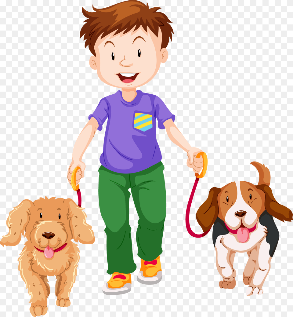 Dog Walking Clip Art, Baby, Person, Animal, Canine Png Image