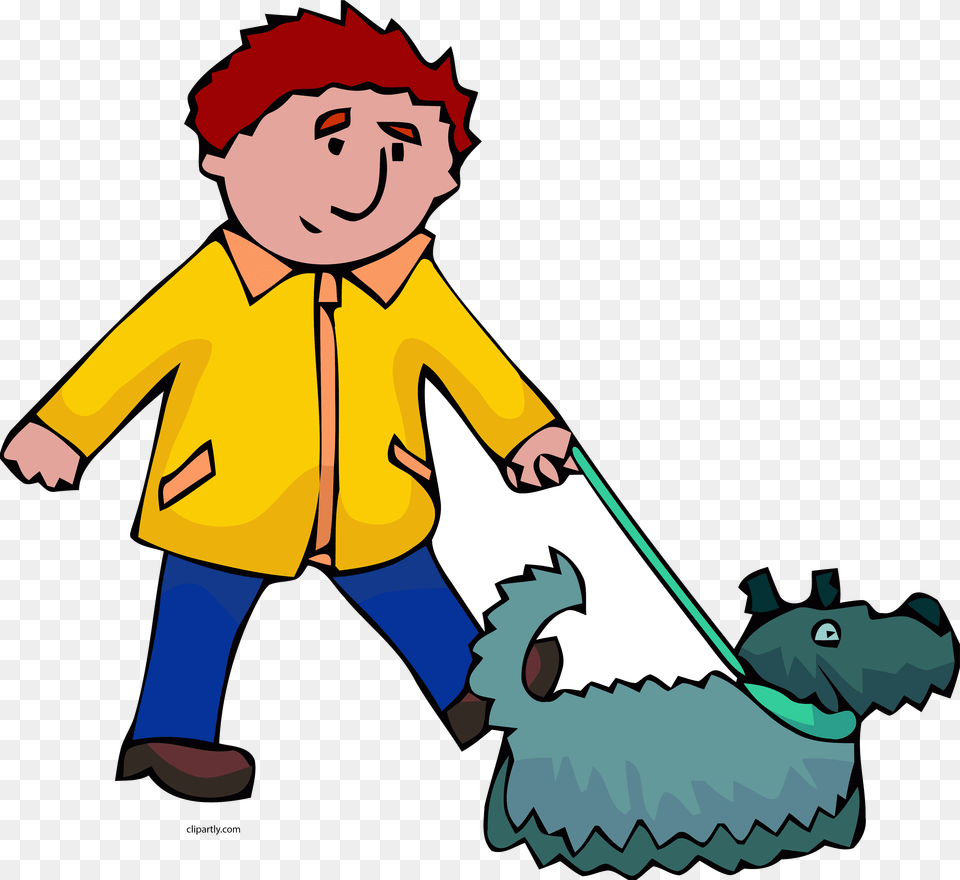Dog Walking Man And Clipart Clipart Person With Dog, Cleaning, Clothing, Coat, Baby Free Png