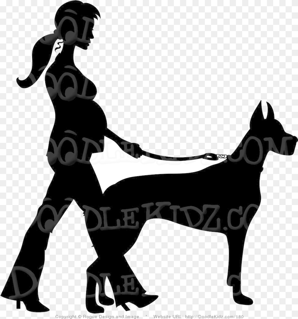 Dog Walking Man Silhouette At For Personal Transparent Dog Walking Clip Art, Adult, Female, Person, Woman Free Png Download