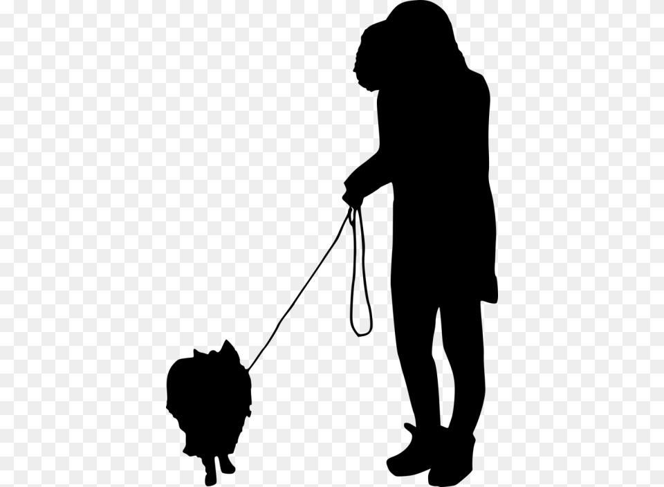 Dog Walking Silhouette, Adult, Male, Man, Person Free Transparent Png