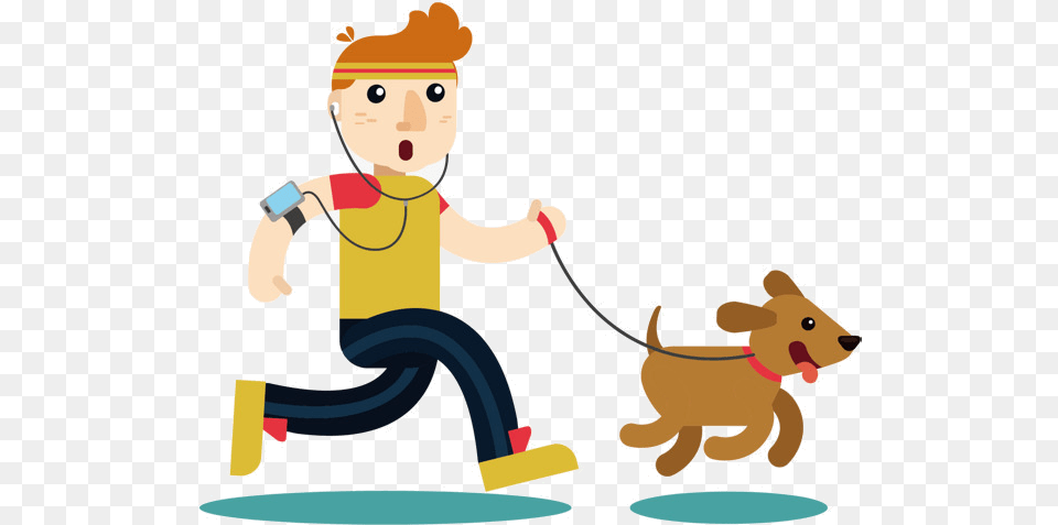 Dog Walking X Walk Scene Vector Clipart Hand And Baby, Person, Face, Head Free Transparent Png