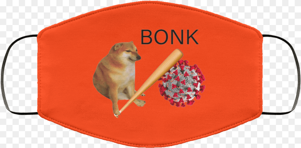 Doge Bonk Virus Mask Meme Face Face Mask Christmas Design, Person, People, Dog, Animal Free Png Download