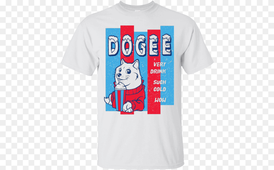 Doge Ice Slushie T Shirt Funny Doge Meme Shirt Https T Shirt, Clothing, T-shirt, Animal, Canine Free Png
