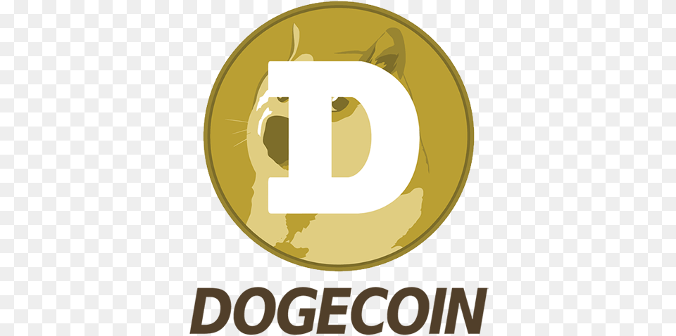 Dogecoin, Gold, Disk, Text Free Png