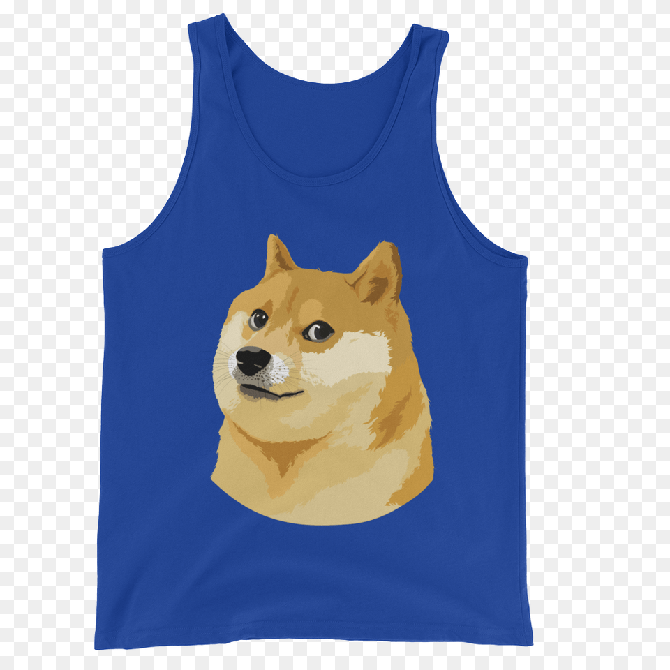 Dogecoin Doge Logo Tank, Clothing, Tank Top, Animal, Canine Free Png Download