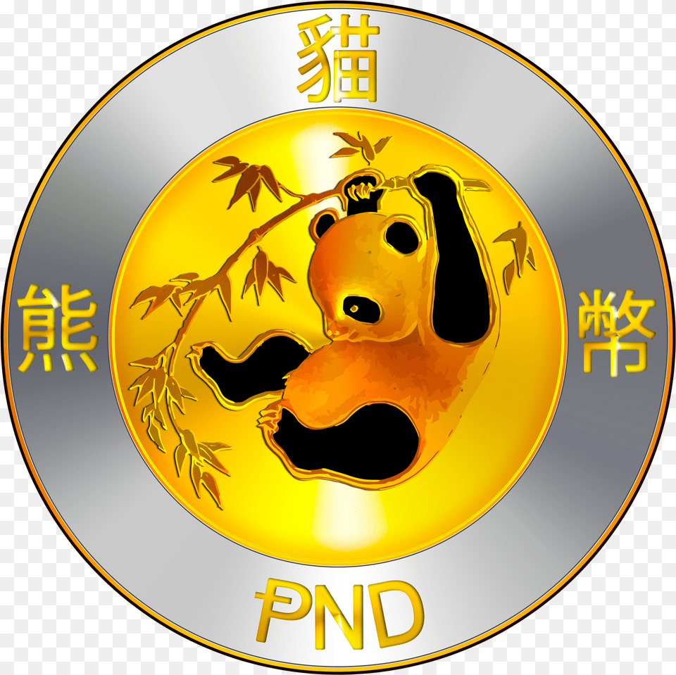 Dogecoin Download Pandacoin, Gold, Logo, Animal, Bear Free Png